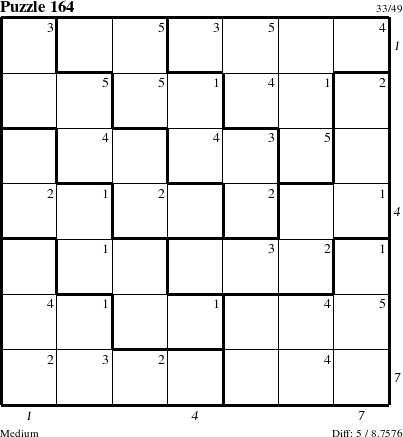 Step-by-Step Instructions for Puzzle 164 with all 5 steps marked