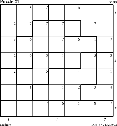 Step-by-Step Instructions for Puzzle 21 with all 8 steps marked