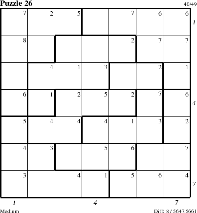 Step-by-Step Instructions for Puzzle 26 with all 8 steps marked