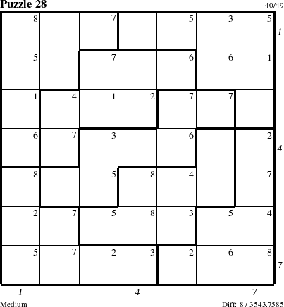 Step-by-Step Instructions for Puzzle 28 with all 8 steps marked