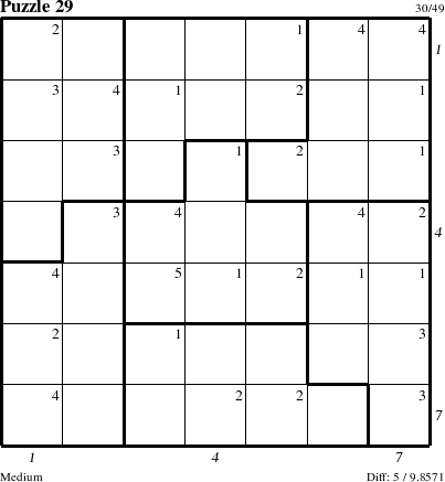 Step-by-Step Instructions for Puzzle 29 with all 5 steps marked