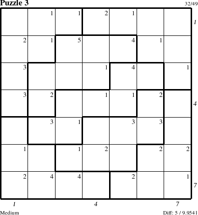 Step-by-Step Instructions for Puzzle 3 with all 5 steps marked