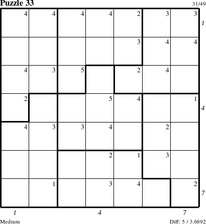 Step-by-Step Instructions for Puzzle 33 with all 5 steps marked