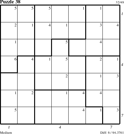 Step-by-Step Instructions for Puzzle 38 with all 6 steps marked