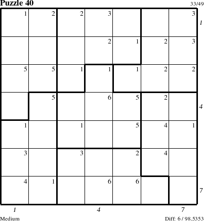 Step-by-Step Instructions for Puzzle 40 with all 6 steps marked