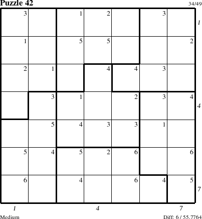 Step-by-Step Instructions for Puzzle 42 with all 6 steps marked