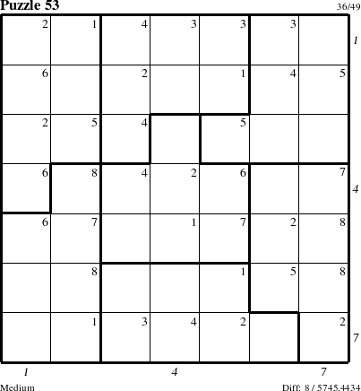 Step-by-Step Instructions for Puzzle 53 with all 8 steps marked