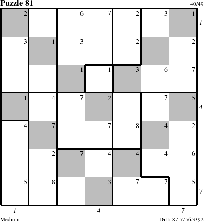 Step-by-Step Instructions for Puzzle 81 with all 8 steps marked