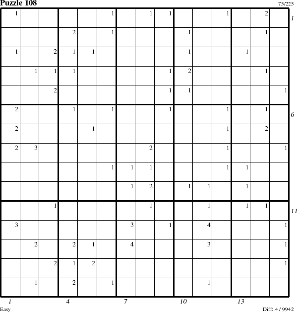 Step-by-Step Instructions for Puzzle 108 with all 4 steps marked