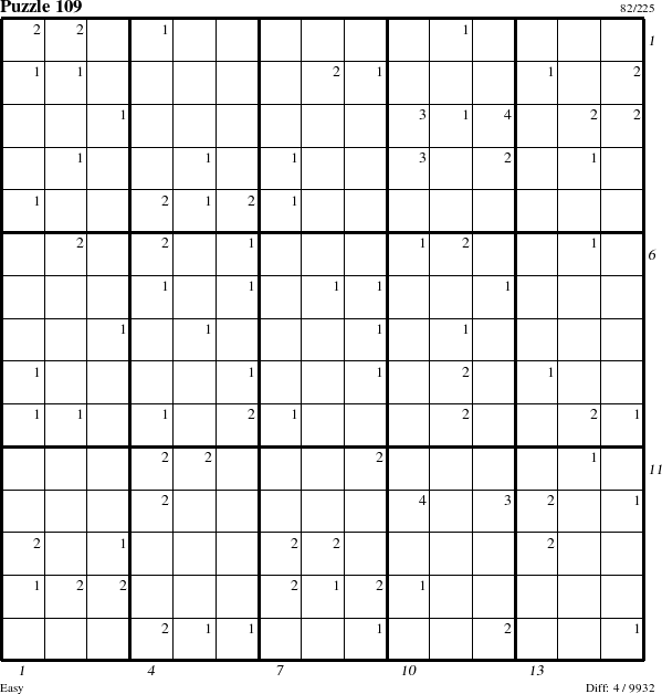 Step-by-Step Instructions for Puzzle 109 with all 4 steps marked