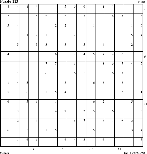 Step-by-Step Instructions for Puzzle 113 with all 8 steps marked