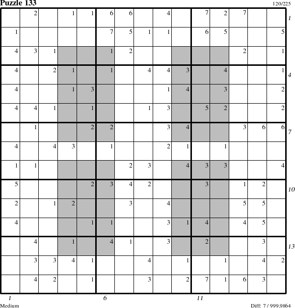 Step-by-Step Instructions for Puzzle 133 with all 7 steps marked