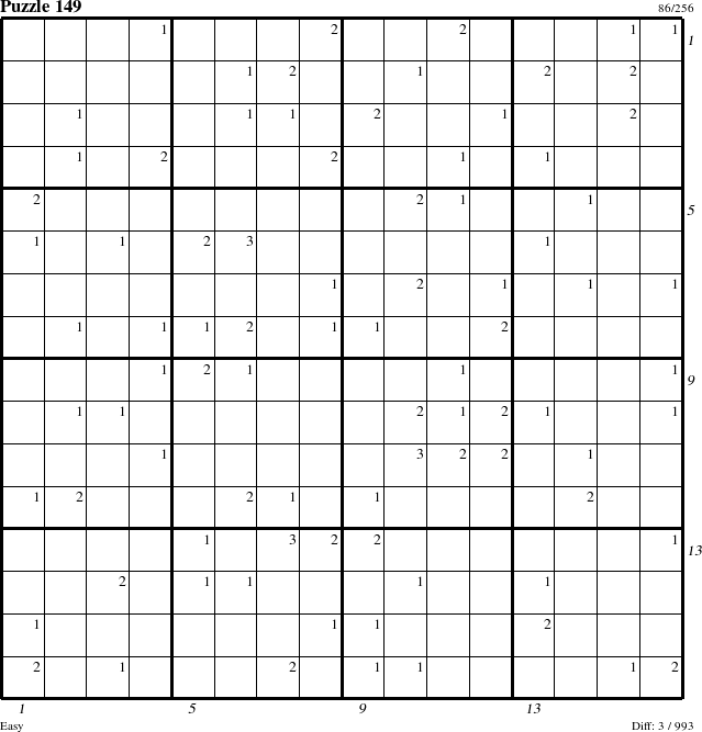 Step-by-Step Instructions for Puzzle 149 with all 3 steps marked