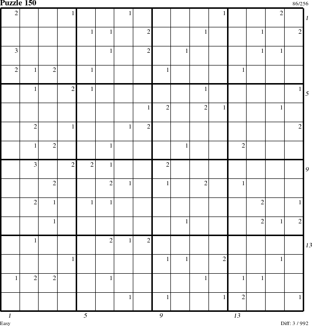 Step-by-Step Instructions for Puzzle 150 with all 3 steps marked