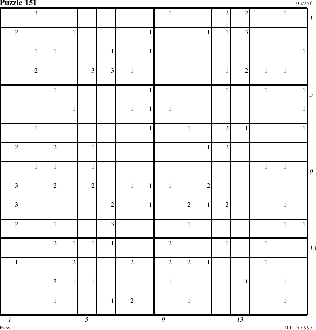 Step-by-Step Instructions for Puzzle 151 with all 3 steps marked