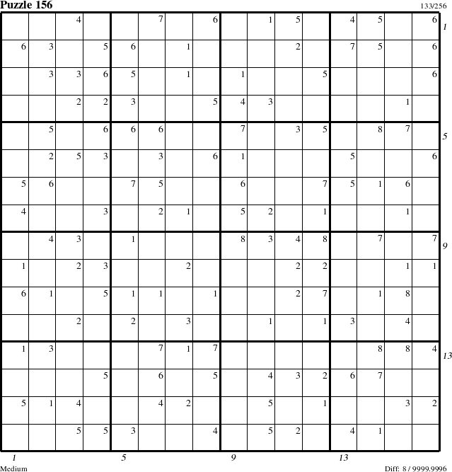 Step-by-Step Instructions for Puzzle 156 with all 8 steps marked