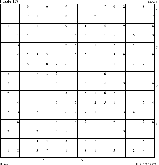 Step-by-Step Instructions for Puzzle 157 with all 9 steps marked