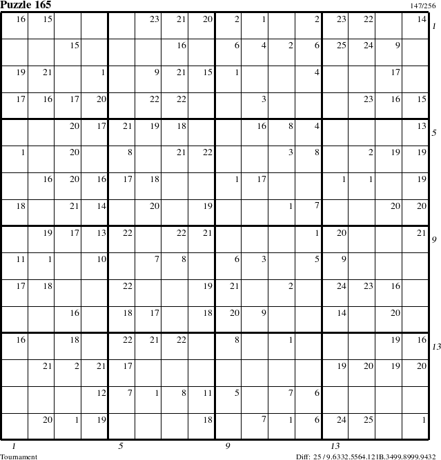 Step-by-Step Instructions for Puzzle 165 with all 25 steps marked