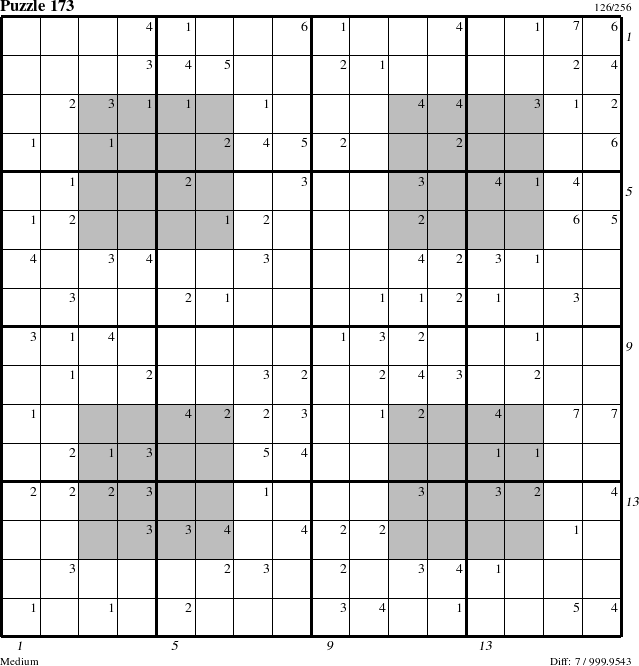 Step-by-Step Instructions for Puzzle 173 with all 7 steps marked