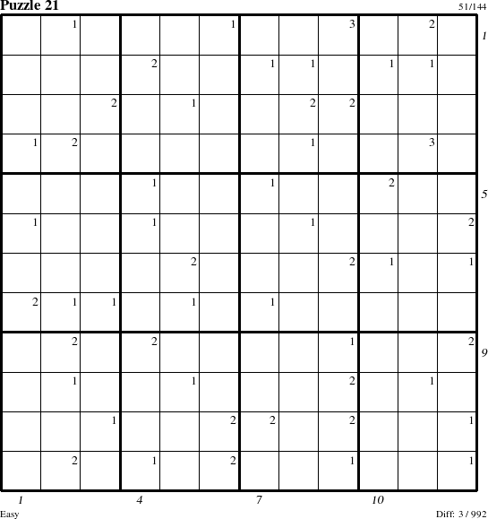 Step-by-Step Instructions for Puzzle 21 with all 3 steps marked