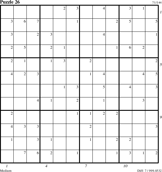 Step-by-Step Instructions for Puzzle 26 with all 7 steps marked