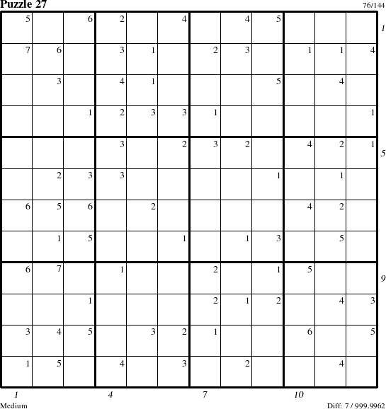 Step-by-Step Instructions for Puzzle 27 with all 7 steps marked