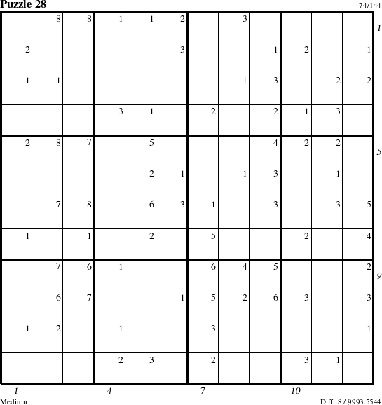 Step-by-Step Instructions for Puzzle 28 with all 8 steps marked