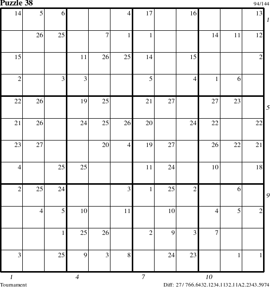 Step-by-Step Instructions for Puzzle 38 with all 27 steps marked