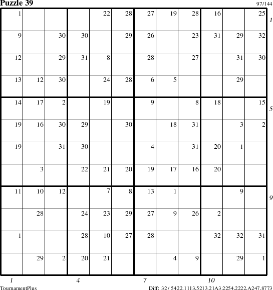 Step-by-Step Instructions for Puzzle 39 with all 32 steps marked