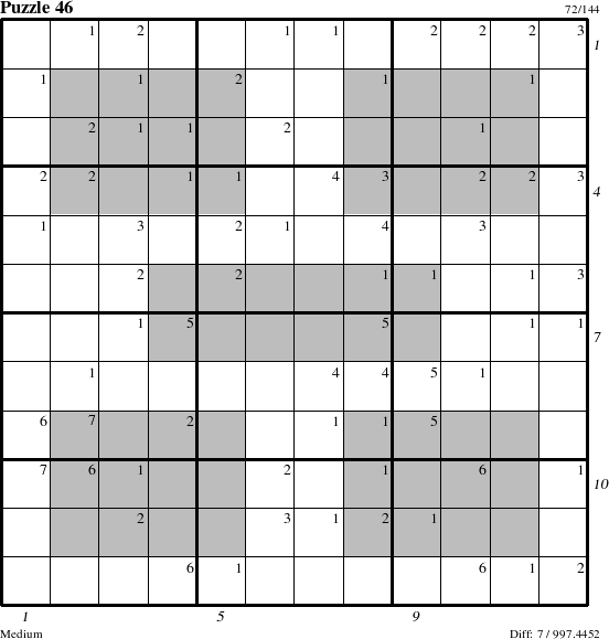 Step-by-Step Instructions for Puzzle 46 with all 7 steps marked