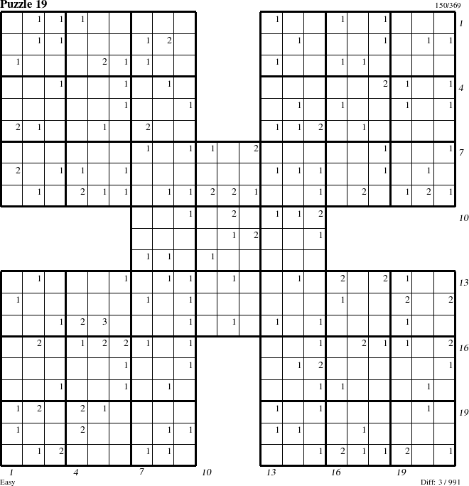 Step-by-Step Instructions for Puzzle 19 with all 3 steps marked