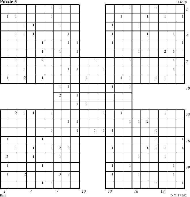 Step-by-Step Instructions for Puzzle 3 with all 3 steps marked