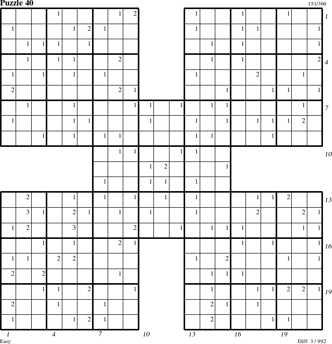 Step-by-Step Instructions for Puzzle 40 with all 3 steps marked