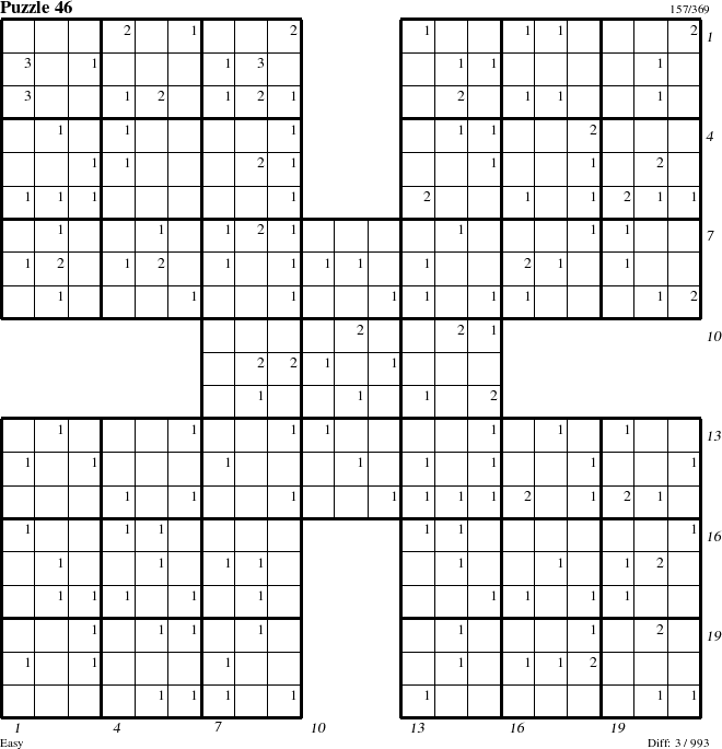 Step-by-Step Instructions for Puzzle 46 with all 3 steps marked