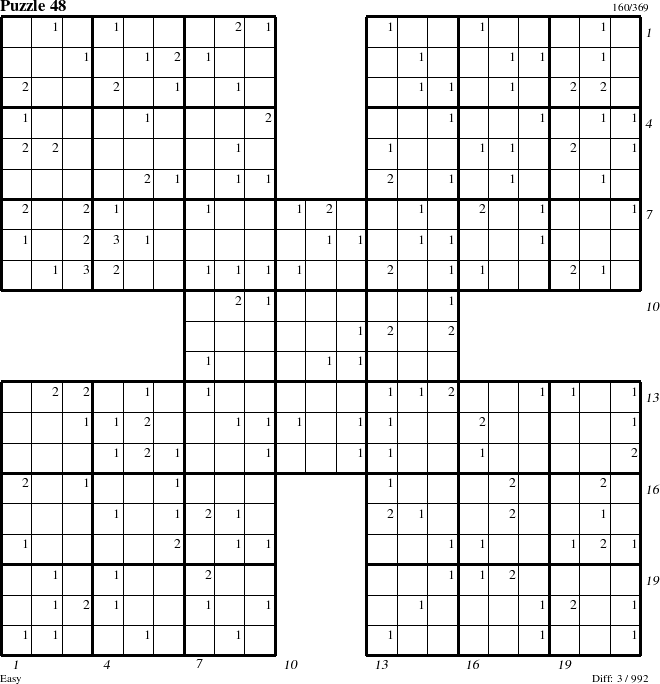 Step-by-Step Instructions for Puzzle 48 with all 3 steps marked