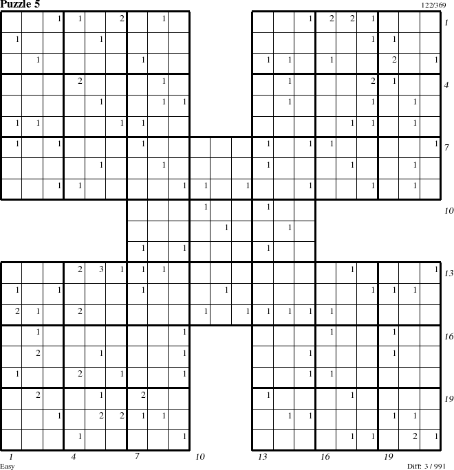 Step-by-Step Instructions for Puzzle 5 with all 3 steps marked