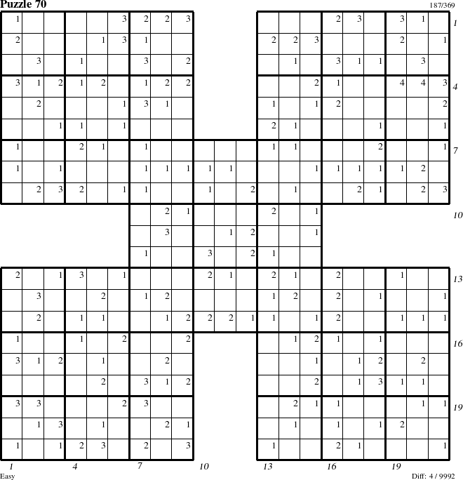 Step-by-Step Instructions for Puzzle 70 with all 4 steps marked