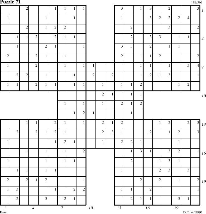 Step-by-Step Instructions for Puzzle 71 with all 4 steps marked