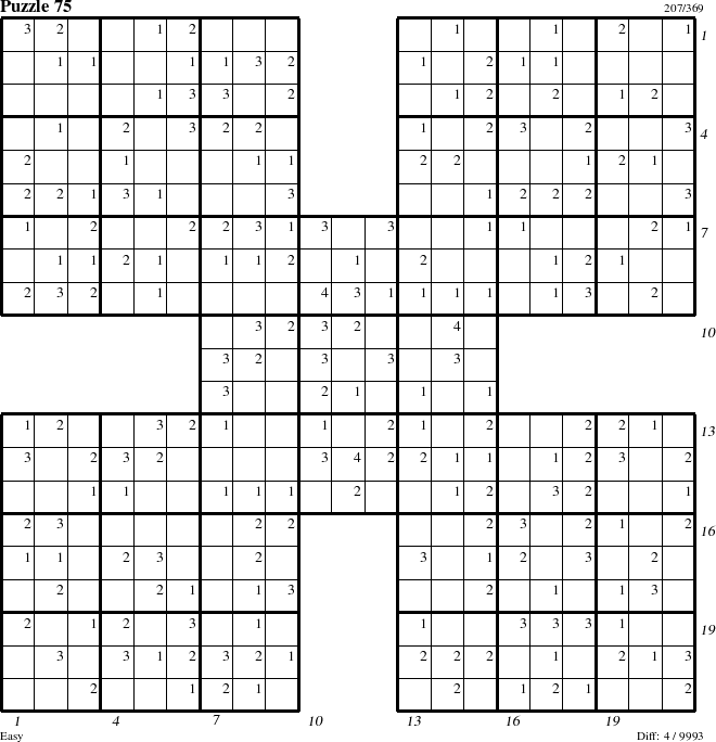 Step-by-Step Instructions for Puzzle 75 with all 4 steps marked