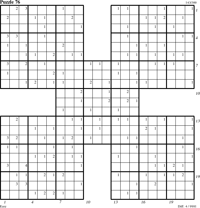 Step-by-Step Instructions for Puzzle 76 with all 4 steps marked