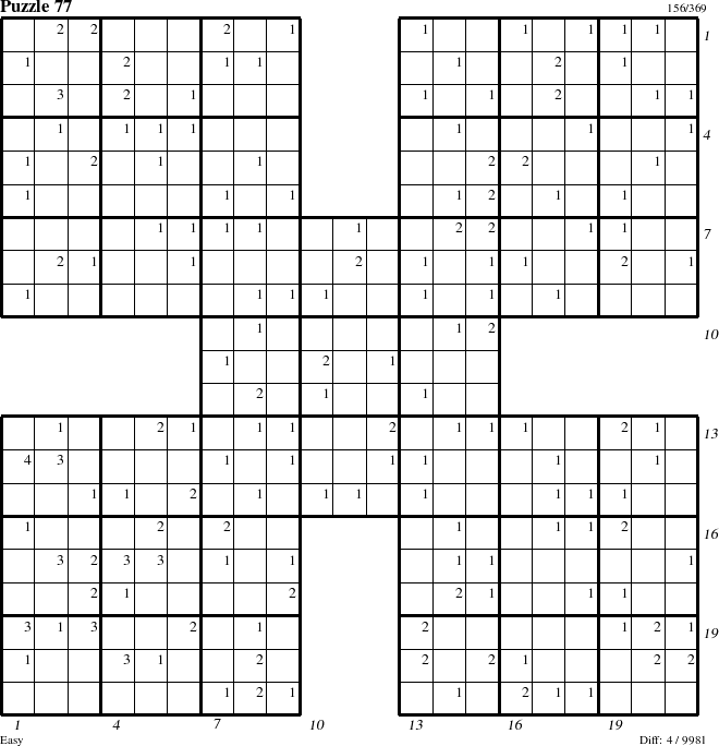 Step-by-Step Instructions for Puzzle 77 with all 4 steps marked