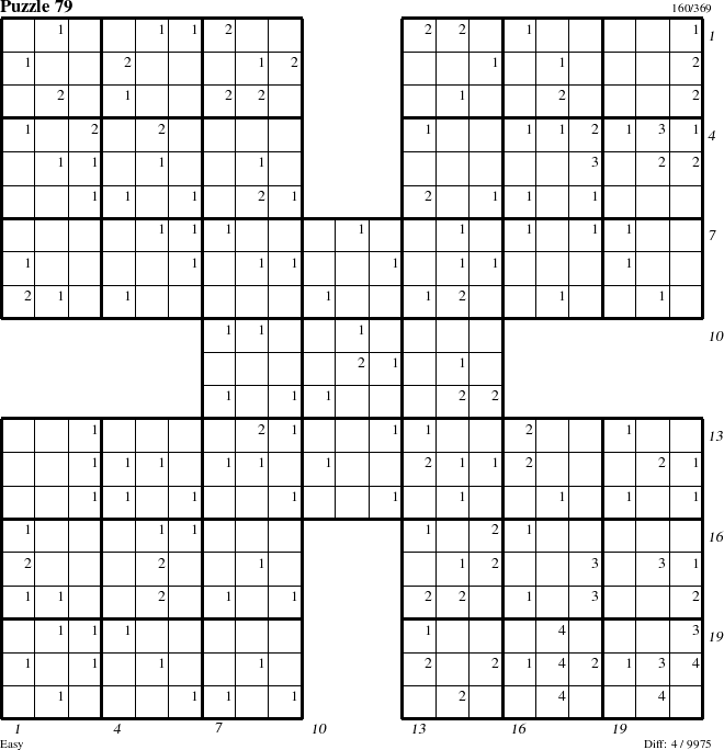 Step-by-Step Instructions for Puzzle 79 with all 4 steps marked