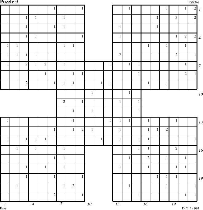 Step-by-Step Instructions for Puzzle 9 with all 3 steps marked