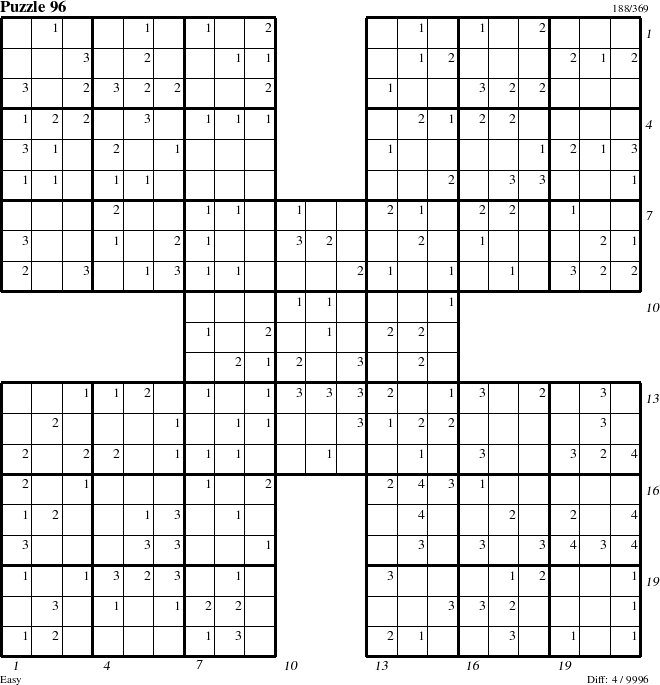 Step-by-Step Instructions for Puzzle 96 with all 4 steps marked