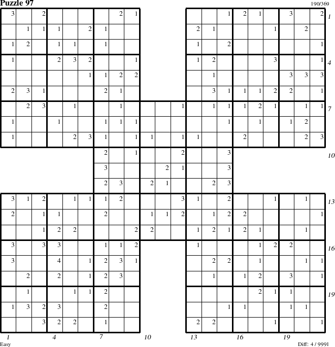 Step-by-Step Instructions for Puzzle 97 with all 4 steps marked