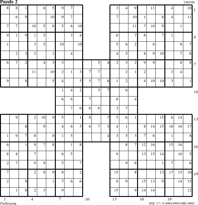 Step-by-Step Instructions for Puzzle 2 with all 17 steps marked