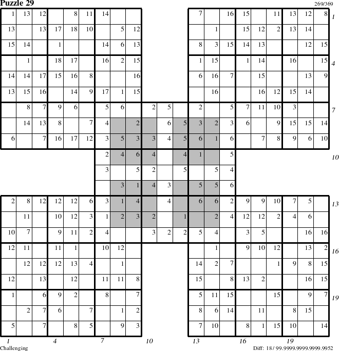 Step-by-Step Instructions for Puzzle 29 with all 18 steps marked