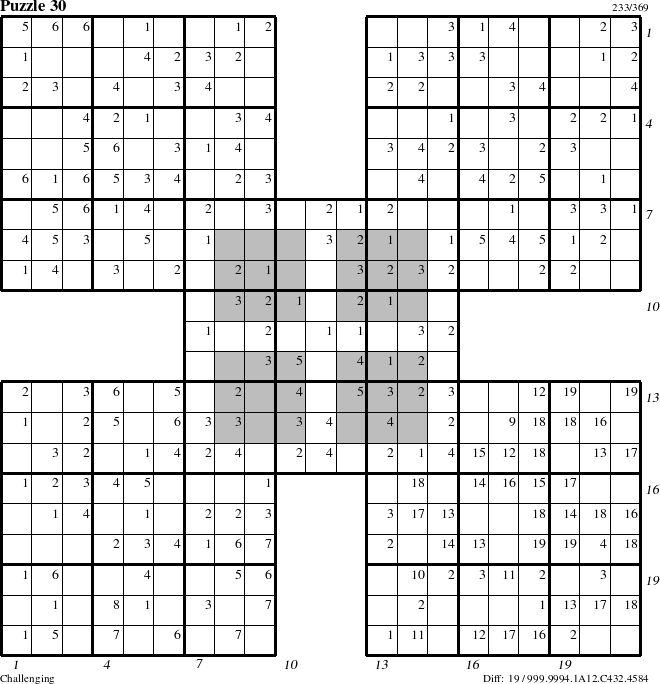 Step-by-Step Instructions for Puzzle 30 with all 19 steps marked