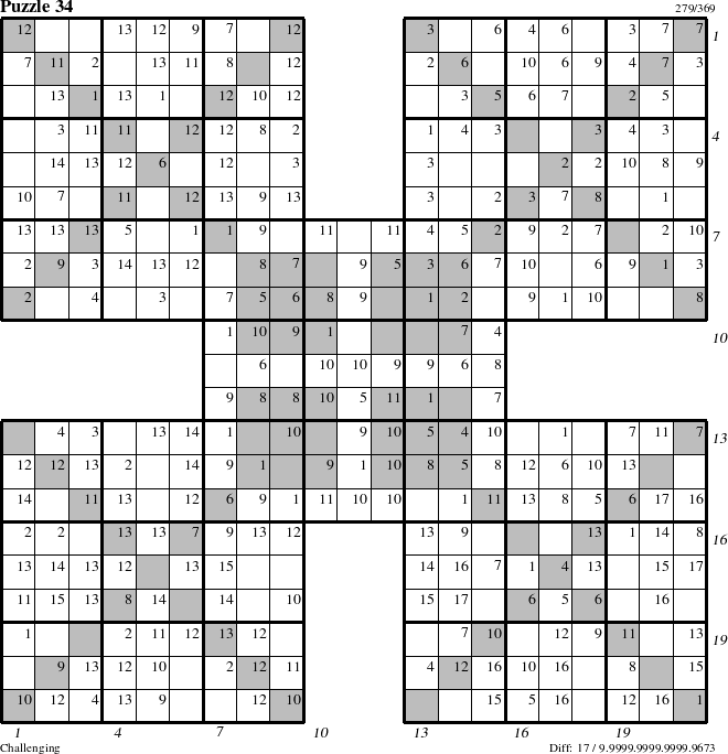 Step-by-Step Instructions for Puzzle 34 with all 17 steps marked