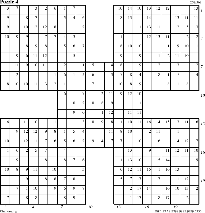 Step-by-Step Instructions for Puzzle 4 with all 17 steps marked